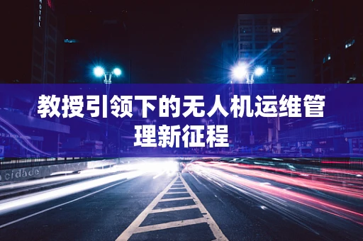 教授引领下的无人机运维管理新征程