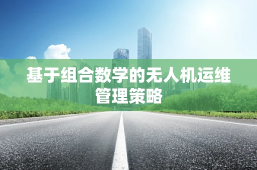 基于组合数学的无人机运维管理策略