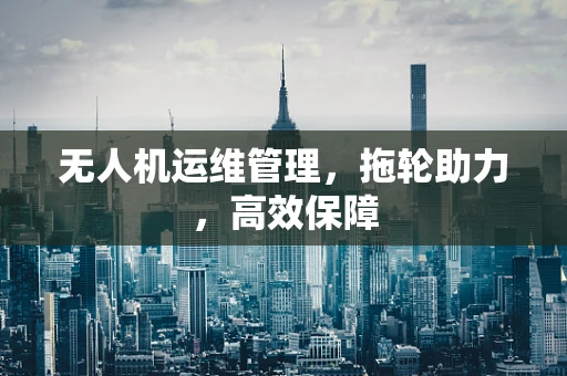 无人机运维管理，拖轮助力，高效保障