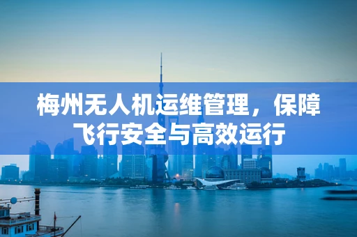 梅州无人机运维管理，保障飞行安全与高效运行