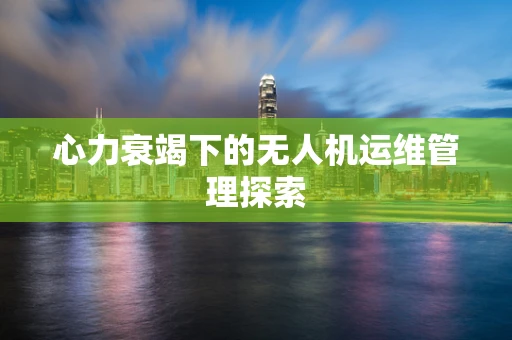 心力衰竭下的无人机运维管理探索