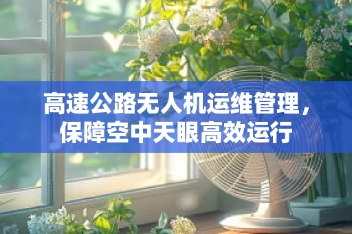 高速公路无人机运维管理，保障空中天眼高效运行