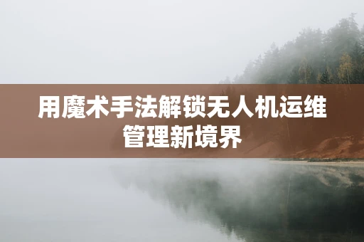 用魔术手法解锁无人机运维管理新境界
