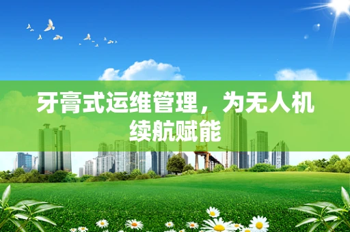 牙膏式运维管理，为无人机续航赋能