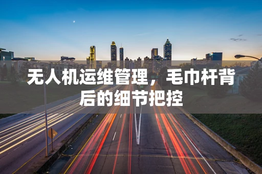 无人机运维管理，毛巾杆背后的细节把控