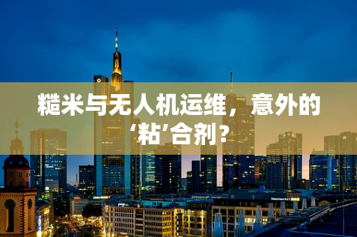 糙米与无人机运维，意外的‘粘’合剂？