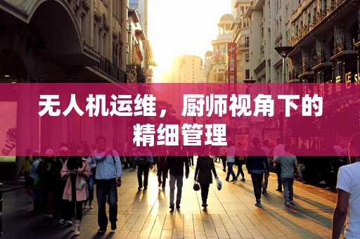 无人机运维，厨师视角下的精细管理