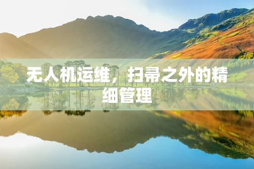 无人机运维，扫帚之外的精细管理