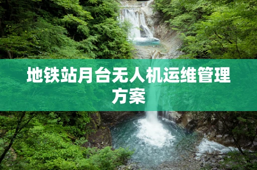 地铁站月台无人机运维管理方案
