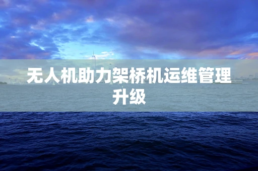 无人机助力架桥机运维管理升级