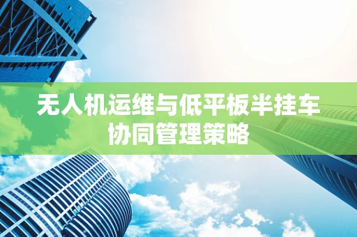 无人机运维与低平板半挂车协同管理策略