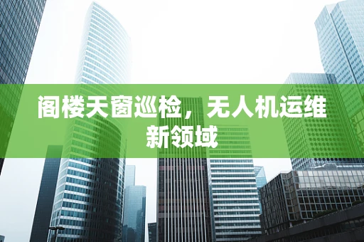 阁楼天窗巡检，无人机运维新领域
