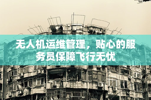 无人机运维管理，贴心的服务员保障飞行无忧
