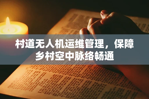 村道无人机运维管理，保障乡村空中脉络畅通