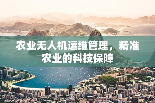 农业无人机运维管理，精准农业的科技保障