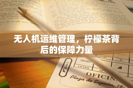 无人机运维管理，柠檬茶背后的保障力量