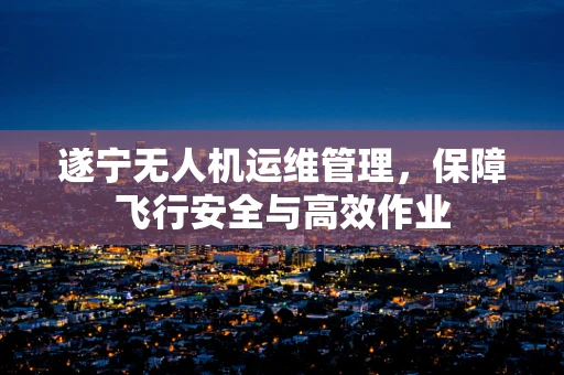 遂宁无人机运维管理，保障飞行安全与高效作业