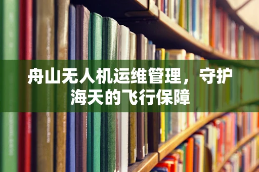 舟山无人机运维管理，守护海天的飞行保障