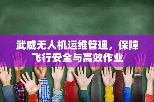 武威无人机运维管理，保障飞行安全与高效作业