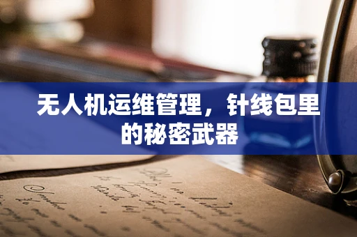 无人机运维管理，针线包里的秘密武器